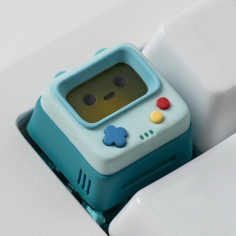 ULTRAEQUIP Artisan Keycaps, Cute Retro Game Consoler-Shpaed Keycaps, Shine Through Resin Handmade, Single 1U Replace Key for ESC Key Mechanical Keyboard (Blue) - Image 2